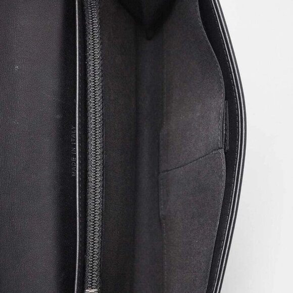 Chanel Black/Blue Quilted Leather Boy WOC Clutch Bag w/ Removable Strap - Picture 8 of 11